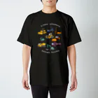 ぼんやり商会 SUZURI店の人の良さそうな工事現場の車（濃い色用） スタンダードTシャツ