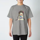 ビーフオアチキンアンドスープのスープをのもう ミックスグレー Regular Fit T-Shirt