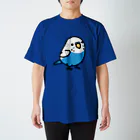 Cody the LovebirdのChubby Bird セキセイインコ　ブルー　男の子 スタンダードTシャツ