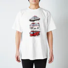 ぼんやり商会 SUZURI店の人の良さそうなサイレンカー3 Regular Fit T-Shirt