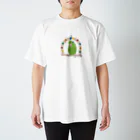 mametosoraのブランコのマメルリハ(グリーン♂) Regular Fit T-Shirt