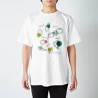 ぼんやり商会 SUZURI店の離乳食たべて（ごっくん期・こども） Regular Fit T-Shirt