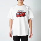 ぼんやり商会 SUZURI店の消防車さん（こども） Regular Fit T-Shirt