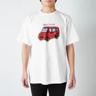 ぼんやり商会 SUZURI店の郵便車さん（こども） スタンダードTシャツ