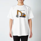 ぼんやり商会 SUZURI店のパワーショベルさん（こども） Regular Fit T-Shirt