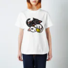 MicaPix/SUZURI店のBabyMoz&Zell(MajoMicaFriends) Regular Fit T-Shirt