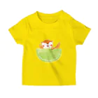 torisun shop (SUZURI)のヤッホーかわうそ 黄緑ポッケ Regular Fit T-Shirt