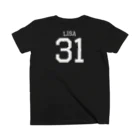 レバンガ☆SAPPOROのナンバーTシャツ(#31 LISA)濃色 スタンダードTシャツの裏面