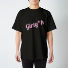 Girly*hガーリーエイチのGirly*hロゴ(pink) スタンダードTシャツ