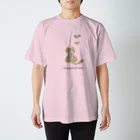 かいこ☆消しゴムはんこ作家のフラワーキャット（猫） Regular Fit T-Shirt
