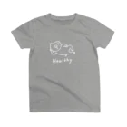 甲斐えるのブタ！ぶた！豚！のHealthy （白線） Regular Fit T-Shirt