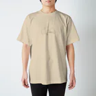 もくもくモクレンの日本スピッツデザインショップのねてるスピッツ スタンダードTシャツ