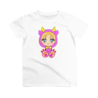 nyamnyam-girlのピンクの可愛い怪獣ちゃん  スタンダードTシャツ