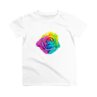 ゆるい猫ちゃんSHOPのRainbow rose(Single) スタンダードTシャツ