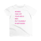 のこねこ屋のWOMEN&MEN pink print Tシャツ Regular Fit T-Shirt