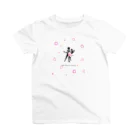 バレエシルエット ballet*pointe_pon*のシルエット×バレエ【眠れる森の美女】pink Regular Fit T-Shirt