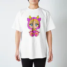 nyamnyam-girlのピンクの可愛い怪獣ちゃん  スタンダードTシャツ