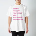 のこねこ屋のWOMEN&MEN pink print Tシャツ Regular Fit T-Shirt