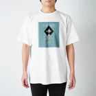 krakatukの幾何学アマビエさま（ホワイト・アッシュ） スタンダードTシャツ