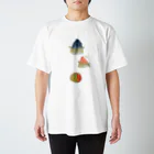 WAMI ARTの表スズカ背中ミサト読み付(ヲシテアート文字) Regular Fit T-Shirt