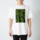 WAMI ARTの猫迷彩緑 Regular Fit T-Shirt