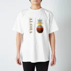 aloha_pineapple_hawaiiのALOHA パイナップル カフェオレ  102 Regular Fit T-Shirt