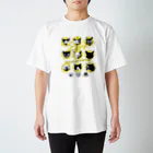 LONESOME TYPE ススの猫が世界を支配する9FACES（黄） スタンダードTシャツ