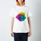 ゆるい猫ちゃんSHOPのRainbow rose(Single) スタンダードTシャツ