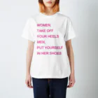 のこねこ屋のWOMEN&MEN pink print Tシャツ Regular Fit T-Shirt