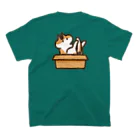 DECORの三毛猫と箱　4連 スタンダードTシャツの裏面