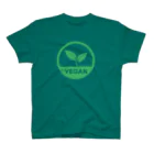 VEGAN SHOP FREEのビーガン葉っぱシンボル（緑） スタンダードTシャツ