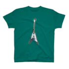 musicshop BOBのネコトヴイギタア - cat and v guitar スタンダードTシャツ