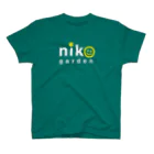 Niko  Gardenのニコガーデン白ロゴ スタンダードTシャツ