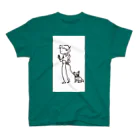 Boston ShopのDog-walking...？ Regular Fit T-Shirt