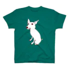 NIKORASU GOのミニピンデザイン「お座り中」（Tシャツ・パーカー・グッズ・ETC） スタンダードTシャツ