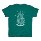 7IRO GLAMOUROUSのノエル・デストロイ・クラッシャー線画Tシャツ濃色 Regular Fit T-Shirt