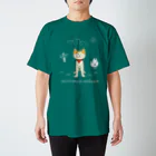 アウトドア大好き秋田犬のアウトドア大好きバンダナ秋田犬(白) Regular Fit T-Shirt