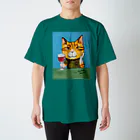 のび工房のワインねこ Regular Fit T-Shirt