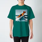 studio eizoのおいら波乗り🐕犬サーファー🏄 スタンダードTシャツ