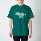 新谷べにのトリケラトプス白 Regular Fit T-Shirt