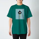 krakatukの幾何学アマビエさま（アップルグリーン・スミ） Regular Fit T-Shirt