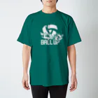 BALL UPのFIRE BALL-WHT スタンダードTシャツ