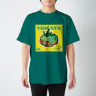 めめ郎のあせあせトマト　青 スタンダードTシャツ