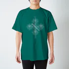 ERIKOERIN ART SHOPのlyricchordクロス白ライン／ドローイングアート Regular Fit T-Shirt
