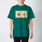 yukibo-zuの赤りんごと青りんご スタンダードTシャツ