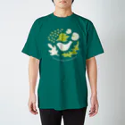 TOSHINORI-MORIの鳥と野ぶどう（キミドリ） Regular Fit T-Shirt