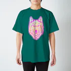 Cɐkeccooの自己主張の強い一匹狼(ウルフフェイス)ピンク Regular Fit T-Shirt