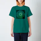 💖宇宙整体♪🌈♪こころからだチャンネル♪💖の母星回帰曼荼羅　moss green version スタンダードTシャツ