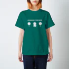 3本しっぽのビションフリーゼのたんぽぽわたげと3本しっぽのビションフリーゼ スタンダードTシャツ