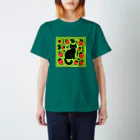La-peaceの北欧風⑥刺繍柄の猫とイチゴ Regular Fit T-Shirt